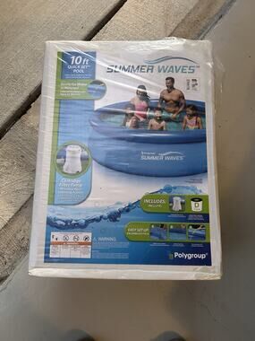 Summer Waves 10 ft X 30 in Quick set Ring Pool With Filter